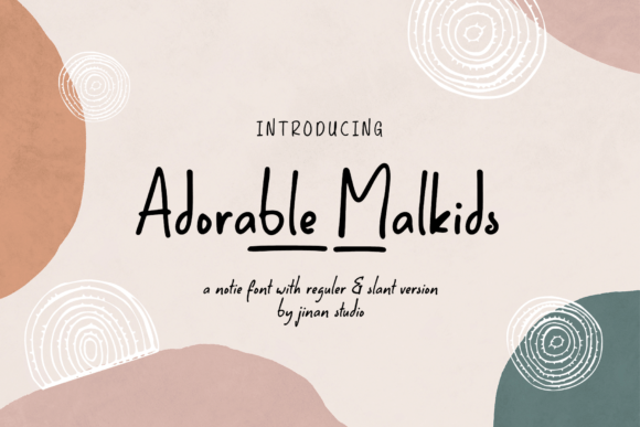 Adorable Malkids: A Playful Note-Style Font for Charming Brand Designs