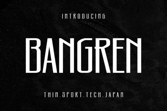 Bangren Font: A Techno-Inspired Display Typeface for Creative Crafters