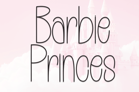 Barbie Princes Font for Handmade Crafts and Printable Products
