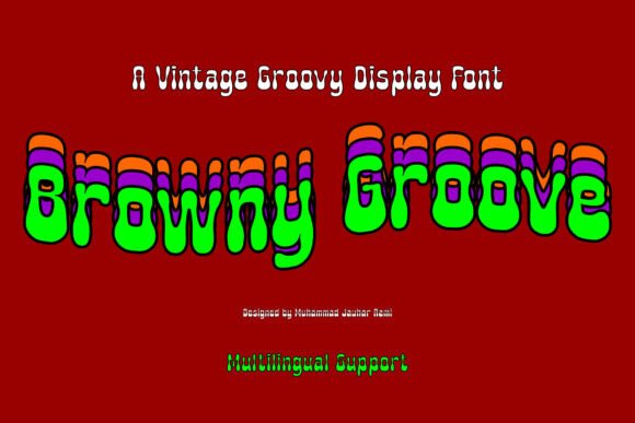 Browny Groove: A Retro Display Font with a Funky 70s Vibe