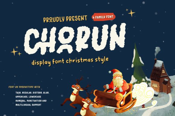 Chorun: A Handcrafted Christmas Display Font for Festive Campaigns