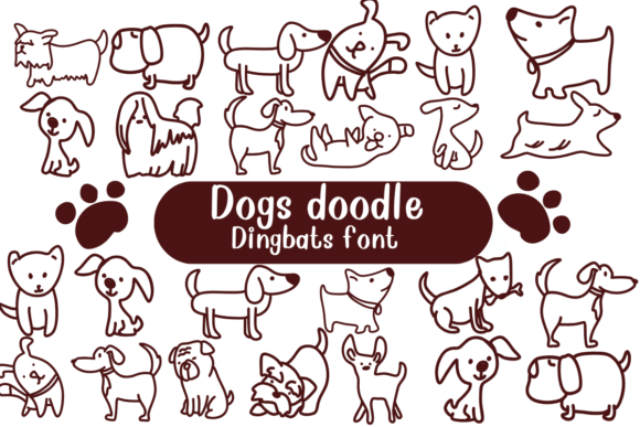 Dogs Doodle: A Canine-Themed Dingbats Font for Marketers