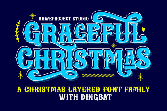 Graceful Christmas: A Festive Display Font for Elegant Holiday Publishing
