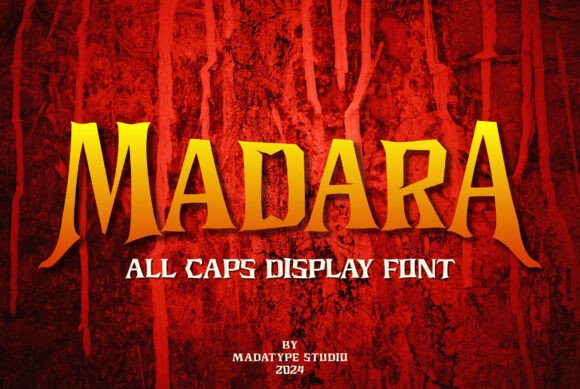 Madara Display Font for Spooky Editorial Design
