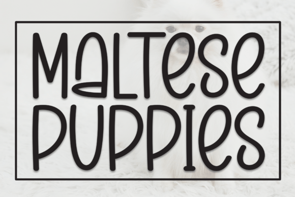 Maltese Puppies Font for Handmade Creations