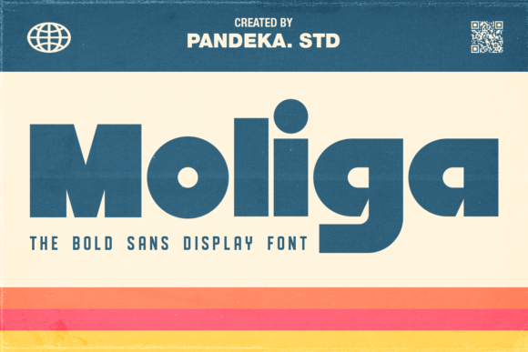 Moliga: A Bold Mid-Century Sans Serif Font for Crafters