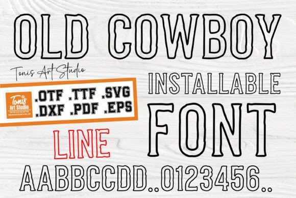 Old Cowboy Line for Western-Inspired Design