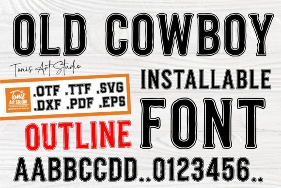 Old Cowboy Outline: A Display Font for Western-Inspired Branding