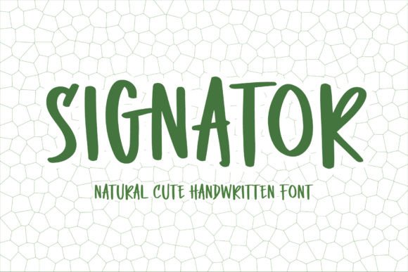 Signator: A Playful Handwritten Font for Crafters