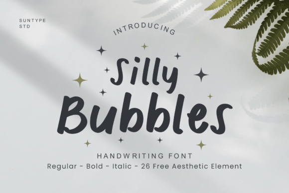 Silly Bubbles Font: Cute Script Handwritten for Makers