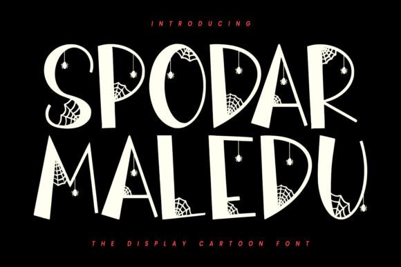 Spodar Maledu Display Font for Horror Branding and Halloween Design Projects