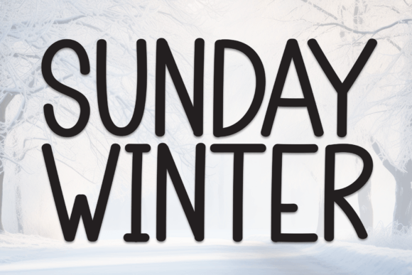 Sunday Winter Font for Festive Digital Branding and Web Design