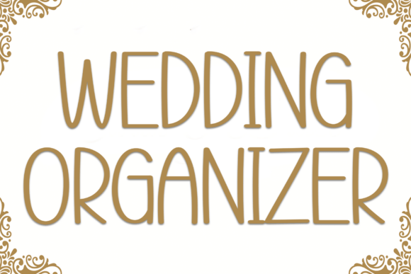 Wedding Organizer Font: A Hand-Drawn Display Typeface for Bold Brands